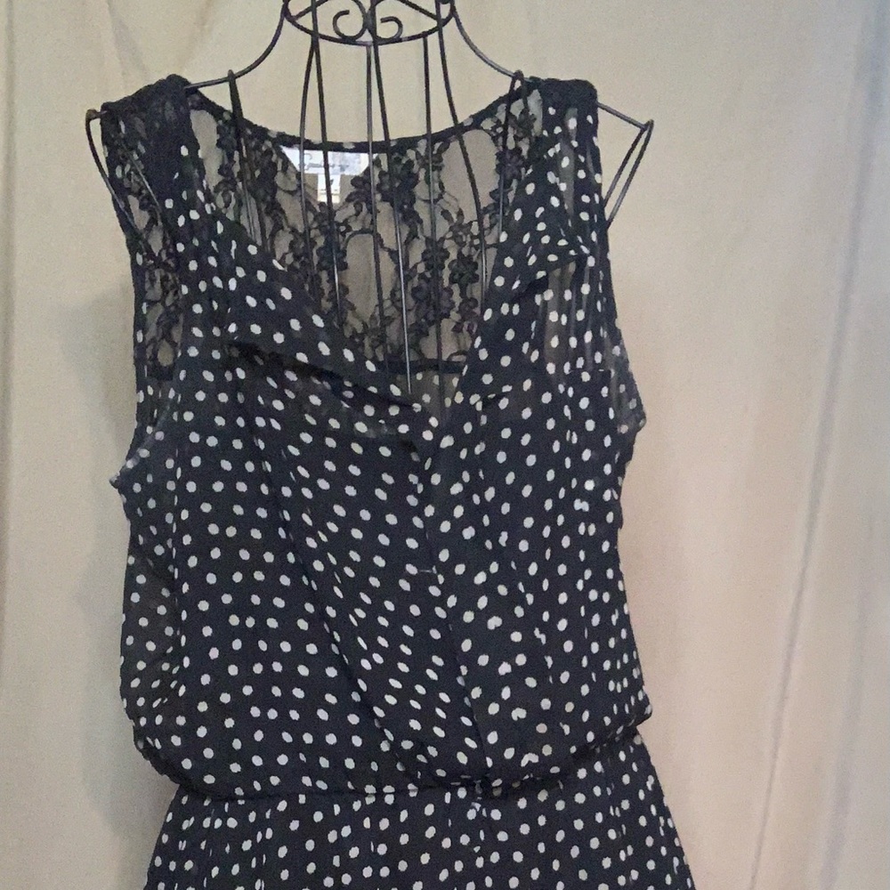 Black pokodot sun dress
